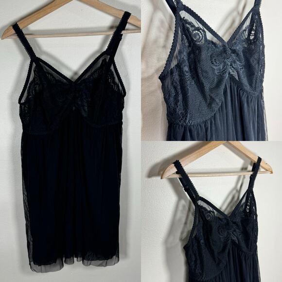 NWT Torrid Black Lace Babydoll Lingerie Valentines 1X plus size Intimates - Picture 1 of 7
